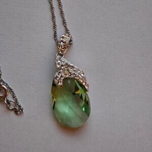 Ava Ro Sterling & Swarovski Crystal Pendant Necklace
